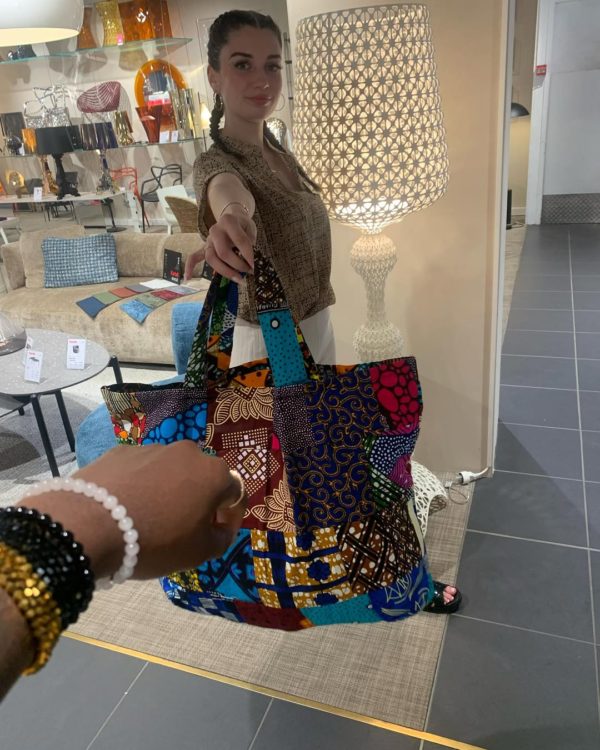 Sac tissu wax multicolore – Image 2