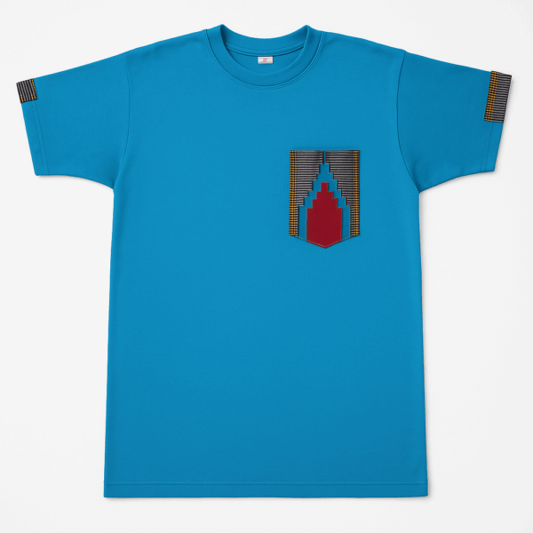 T-shirt Wax Bleu « Sama Poche »